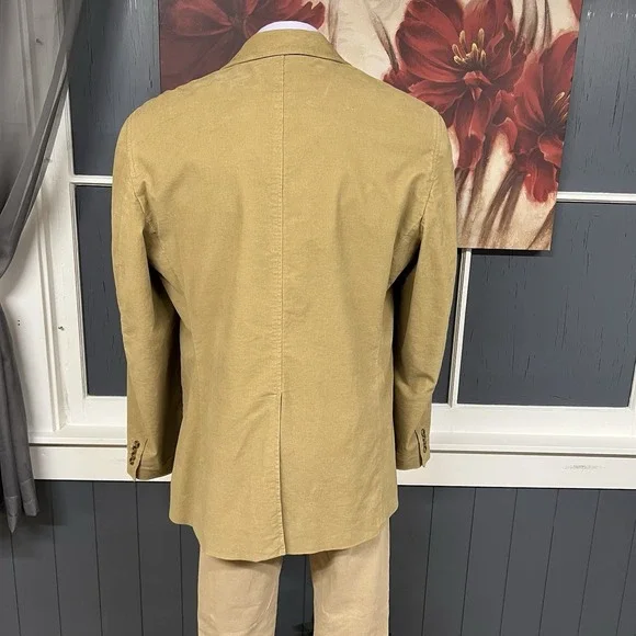 Vintage Eddie Bauer Corduroy Blazer Tall Mens Sz LargeCotton Stretch Khaki